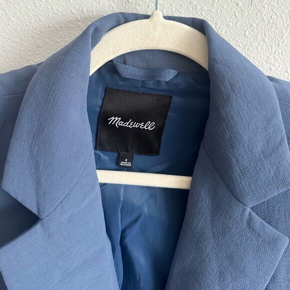 NEW Madewell Rosedale Blazer Nighttime Blue Size 2 - Picture 10 of 13